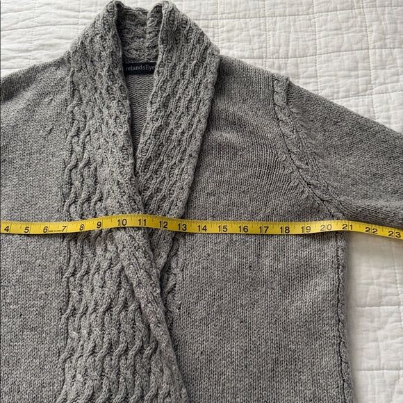 IrelandsEye Dublin Wool Cashmere Silk Cardigan Gray Women’s Made in Ireland Sz.S - Picture 10 of 12
